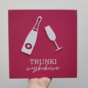 Tabliczka STÓŁ ALKOHOLOWY z tłem, różne kolory.
