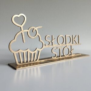 Tabliczka SŁODKI STÓŁ 3D, różne kolory