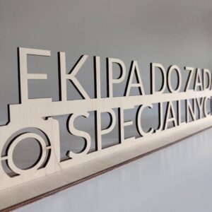 Tabliczka EKIPA DO SPRAW SPECJALNYCH 3D, różne kolory